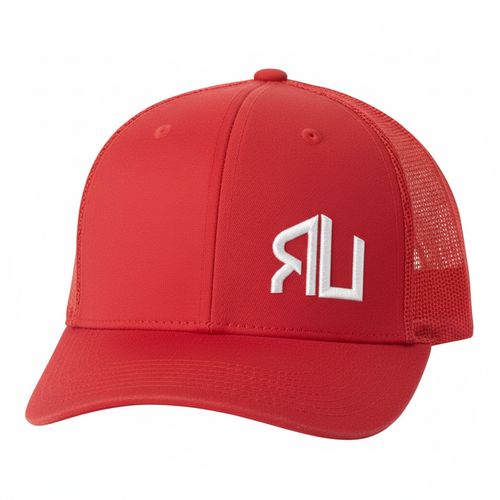 All red hat with white RU logo