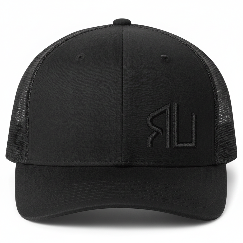 Black hat with black RU logo