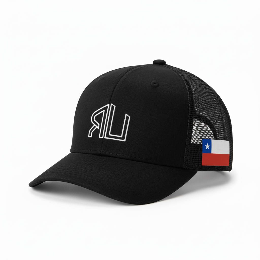 Black hat with Chilean flag